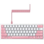 PBT Keycap Coiled Cable Upgrade Set Quartz Pink US/UK