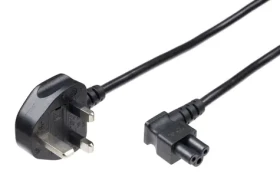 MicroConnect Power Cord zahnutý UK Typ G - C5 1.8m černá / Anglická koncovka (PE090818A)