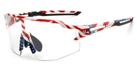 Rockbros Fotochromatické cyklistické brýle vzor USA bílá / Cyklistické brýle / UV400 / Dioptrická vložka