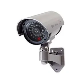 Nedis Atrapa bezpečnostní kamery šedá / Válcová / IP44 / Venkovní / Včetně držáku na zeď (DUMCB40GY)