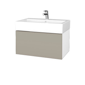 Dřevojas - Koupelnová skříňka VARIANTE SZZ 70 pro umyvadlo Duravit Vero - N01 Bílá lesk / M05 Béžová mat 264147