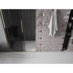 MEXEN/S - Velar L posuvné sprchové dveře 120, grafit, zlatá 871-120-003-41-50