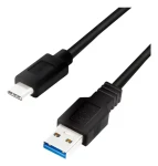 LogiLink USB-C - USB-A černá / Kabel USB-C / USB 3.2 Gen 1 / 5 Gbit/s / 1,5 m (CU0169)