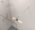 Erga Paris, stabilizační vzpěra pro sprchové zástěny o tloušťce skla 8mm, délka max. 100% 150cm, chromová, ERG-V02-PARIS-BAR-CR