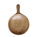 Chic Antique Servírovací dřevěný podnos Round Mango Wood, přírodní barva, dřevo