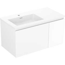 MEXEN/S - Orio koupelnová skříňka 90 cm s umyvadlem Otis levá, 1S, 1D, bílá mat 91A13-09047-3-BBFF01-W18L01