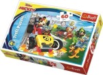 Trefl Puzzle Mickey Mouse a závodníci / 60 dílků
