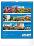 Nástěnný kalendář 2026 NOTIQUE - Praha, 30 x 34 cm