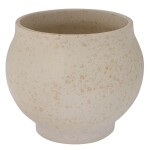 Storefactory Keramický obal na květiny Berghalla Off-White Ø 21 cm, krémová barva, keramika