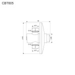 Mereo Sprchový set s ramenem a hlavovou sprchou (CBT605, CB705E, CB485M) CBT605S