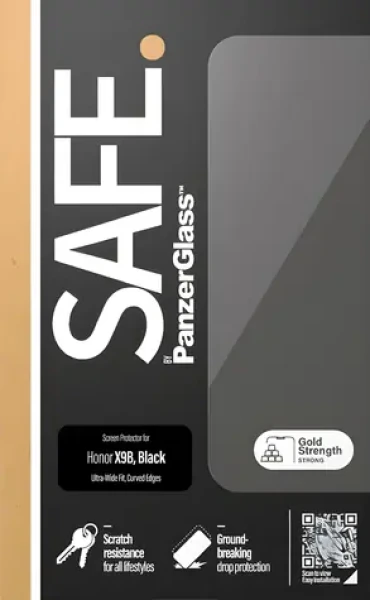 PanzerGlass SAFE pro Honor Magic6 Lite černá / Tvrzené sklo / UWF / Plně nalepovací / 0,42 mm