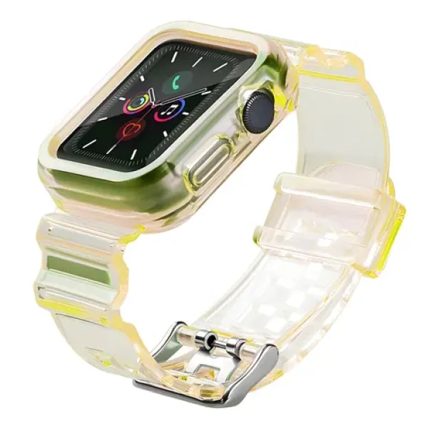 Hurtel Sada silikonových řemínků žlutá / Řemínek / pro Apple Watch 38 mm
