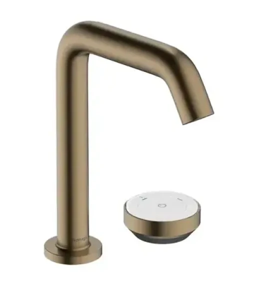 Hansgrohe Tecturis S - Umyvadlová baterie s výpustí | 2-otvorová instalace | CoolStart | EcoSmart+ | kartáčovaný bronz (73353140)