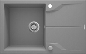 DEANTE Andante flush šedá metalic Granitový dřez odkapávačem zápustný ZQN_S11F