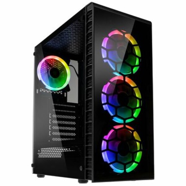 Kolink Observatory Lite RGB černá / ATX / 1xUSB 3.0 + 2xUSB 2.0 / 4x 120 mm / bez zdroje / průhledná bočnice (OBSERVATORY LITE)