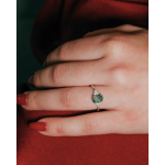 LUNICA Stříbrný prstýnek MECHOVÝ ACHÁT Velikost prstenu: 5 (EU: 49-50) 0938_5