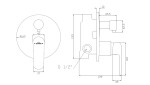 INVENA - 2-cestná nástěnná baterie SIROS BP-90-CO2-A