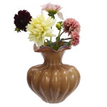 MADAM STOLTZ Skleněná váza Apricot/Lilac, hnědá barva, sklo