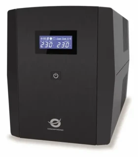 Conceptronic UPS 1500VA černá / Záložní zdroj UPS / 900 W / Line-interaktivní / 6x IEC C13 / 2x RJ45 / USB (ZEUS08E)