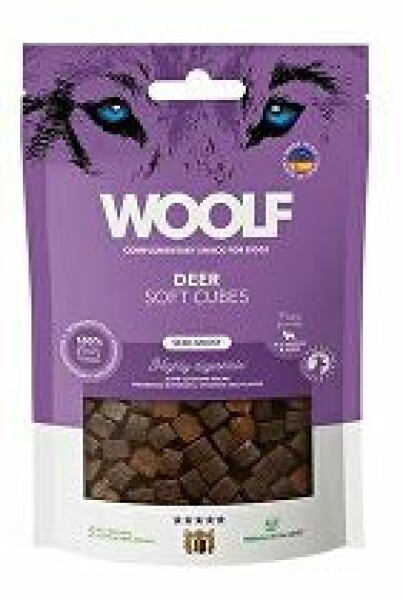 WOOLF pochoutka Soft Cubes Deer 100g