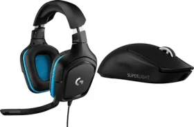 Logitech G432 modrá + G PRO X SuperLight 2 / Herní set / Sluchátka + bezdrátová myš / 32000 dpi