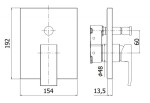 PAFFONI - Level Baterie pod omítku pro 2 spotřebiče, chrom LECBOX015CR