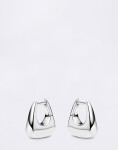 Maria Black Tote Huggie Silver PAIR Silver
