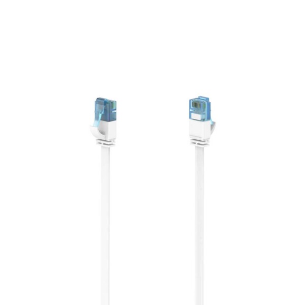 Hama 00200687 RJ45 síťové kabely, propojovací kabely CAT 6A U/UTP 15 m bílá plochý 1 ks