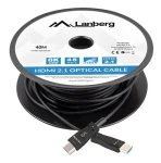 Lanberg / Kabel HDMI / M/M / v2.1 / 40m / 8K / Optický / AOC (CA-HDMI-30FB-0400-BK)
