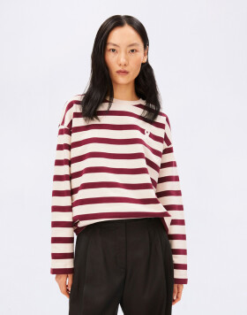 Armedangels Iconic Å Frankaa Bold Sweatshirt 3682 undyed-velvet red M