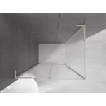 MEXEN/S - Velar L sprchový kout, posuvné dveře 110 x 100, dekor, nikl kartáčovaný 871-110-100-33-97
