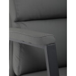 Židle kancelářská, šedá ekokůže, kříž kov chromový, houpací mechanismus, čalouněné područky