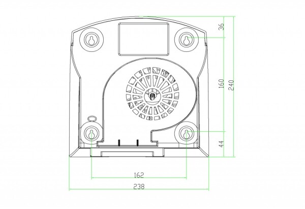NOVASERVIS - Elektrický senzorový osoušeč rukou, 1500 W, bílý 69091,1