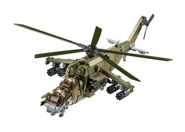 Sluban Model Bricks M38-B1137 Bojový vrtulník MI-24S