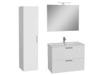 Koupelnová sestava s umyvadlem 80 cm včetně umyvadlové baterie, vtoku a sifonu VitrA Mia bílá KSETMIA80B KSETMIA80B