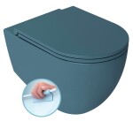 ISVEA - INFINITY závěsná WC mísa, Rimless, 36,5x53cm, zelená petrol 10NF02005-2P