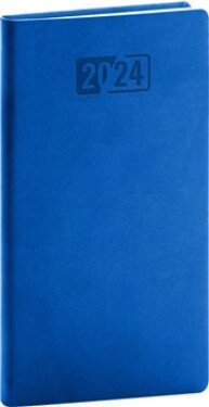 Diář 2024: Aprint - modrý, kapesní, 9 × 15,5 cm