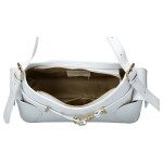Extravagantní kožená kabelka na rameno Lina, bílá