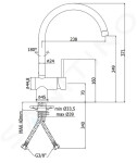 PAFFONI - Light Dřezová baterie, matná černá LIG280NO