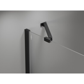 MEXEN/S - Mist H Duo sprchový kout dveře křídlové 90 x 90, transparent, černá 8A5-090L-090P-70-00
