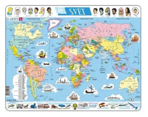 Puzzle - Svět politická mapa 107 dílků