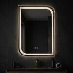 REA - Zrcadlo LED ZONE 70X50 BRUSH GOLD HOM-00303
