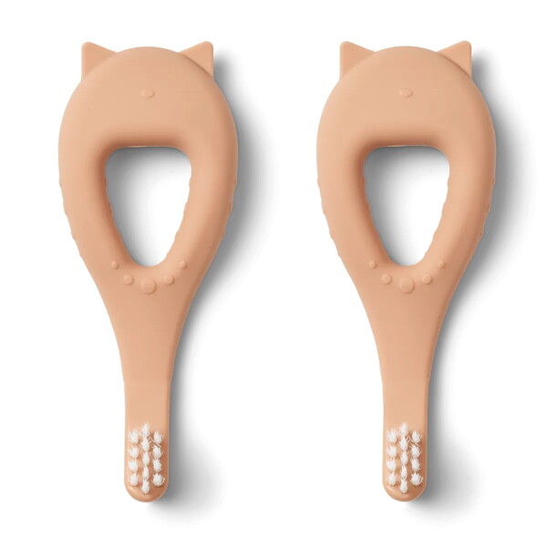 LIEWOOD Dětský zubní kartáček Janelle Tuscany Rose – set 2 ks, růžová barva