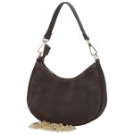 Stylová dámská kožená kabelka na rameno Kilix, tmavě hnědá