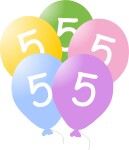 Balonky narozeniny 5ks s číslem 6 pro děti balonky.cz Balonky narozeniny 5ks s číslem 6 pro děti balonky.cz