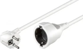 MicroConnect Prodlužovací kabel Schuko s bezpečnostní zástrčkou M-F 2m bílá (PE140200W)