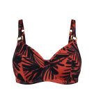 SUMMER PALM - Minimizer plavkový top s kosticemi Triumph BROWN 44C