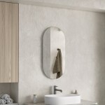 Erga Oval, oválné zrcadlo 40x80cm, ERG-V01-OVAL-4080-CL