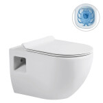 CERANO - Kompletní WC set Profi/Dure - bílá lesklá - WC tlačítko Slim/Bílá - předstěnová instalace - 51x35 CER-665878