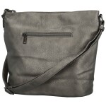 Módní dámská koženková crossbody kabelka Blandina, stříbrná